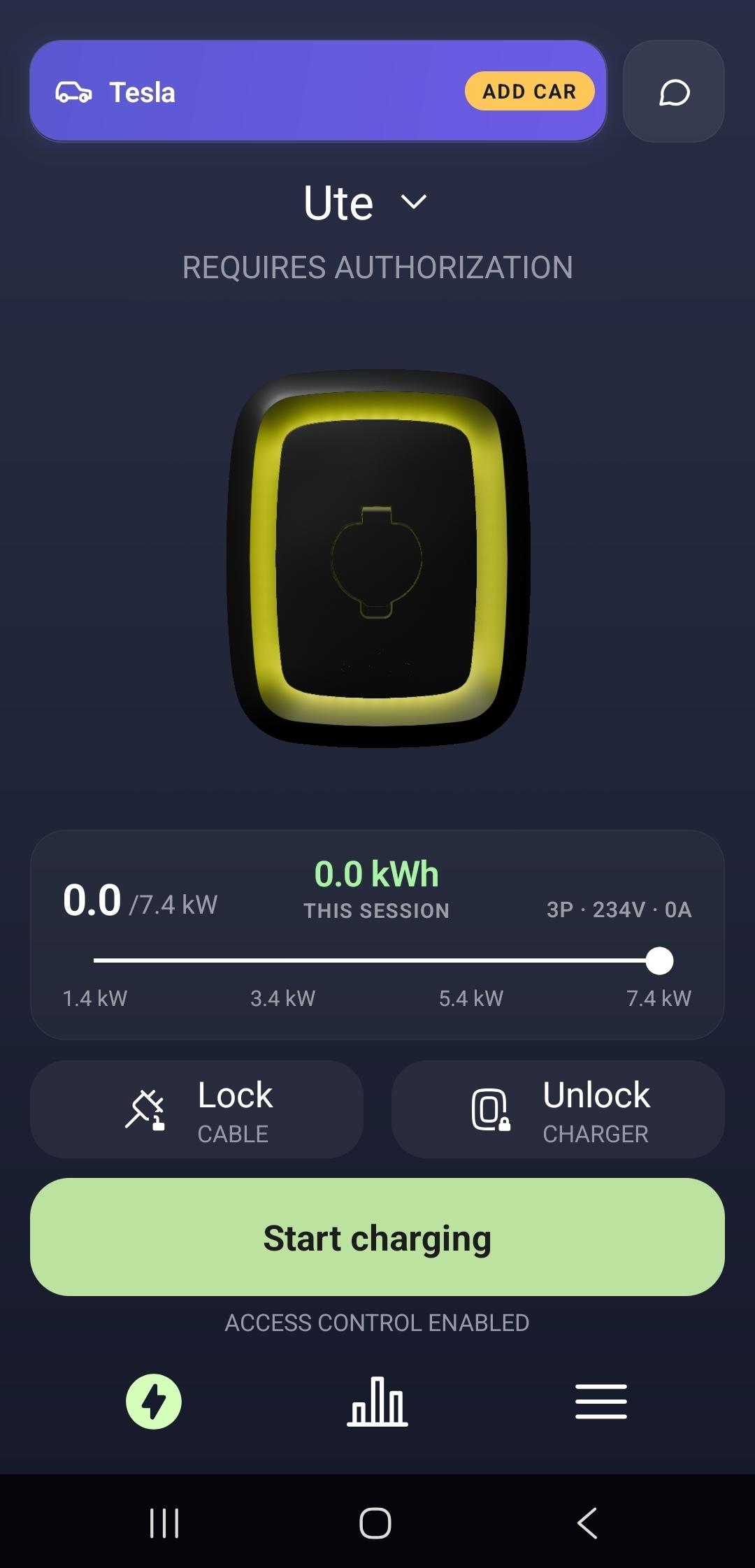 The vehicle chip showing the identified car with an "Add car" button